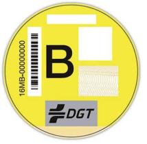 MATRI 33909045 - (33909045) ETIQUETA MEDIO AMBIENTAL DGT TIPO B